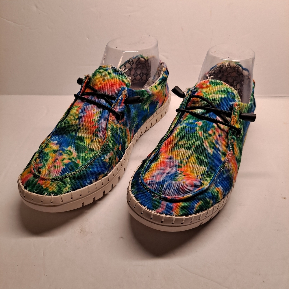 Danna Raye Canvas Tie-Dyed  Women's Slip On Shoes Size 8